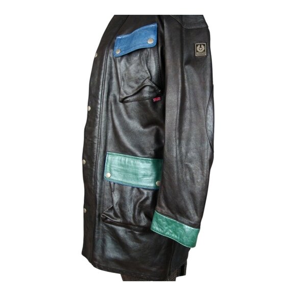 Belstaff $2100.00 Leather Hyena Jacket Blouson Motorcycle Size 42 Made in Italy - Picture 5 of 6